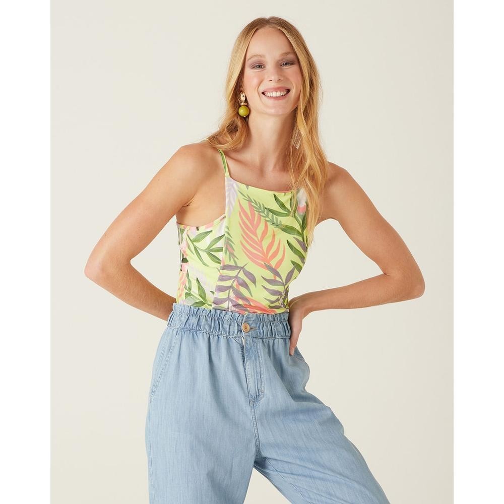 Blusa Folhagem Viscose Stretch Conforto Malwee em Oferta na Shopee