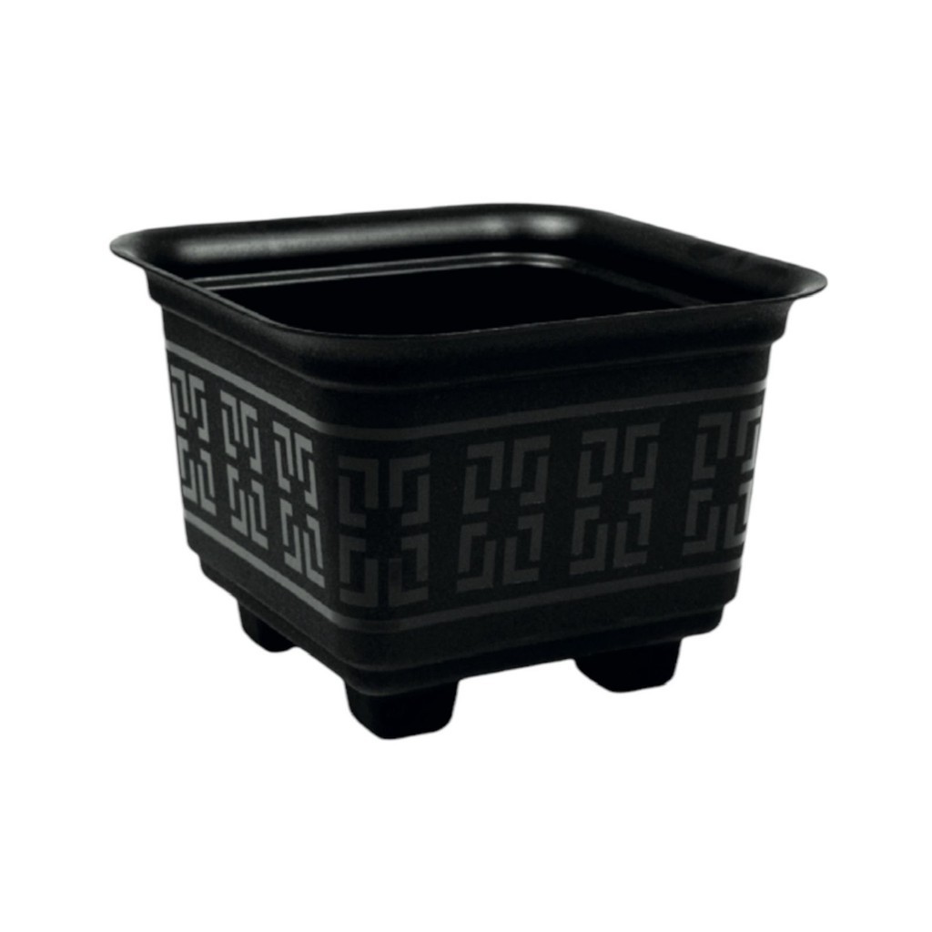 Kit 6 Vasos Quadrados 6L Preto para Plantas Hortaliças Ervas Suculentas Flores Jardim Resistente Decorativo