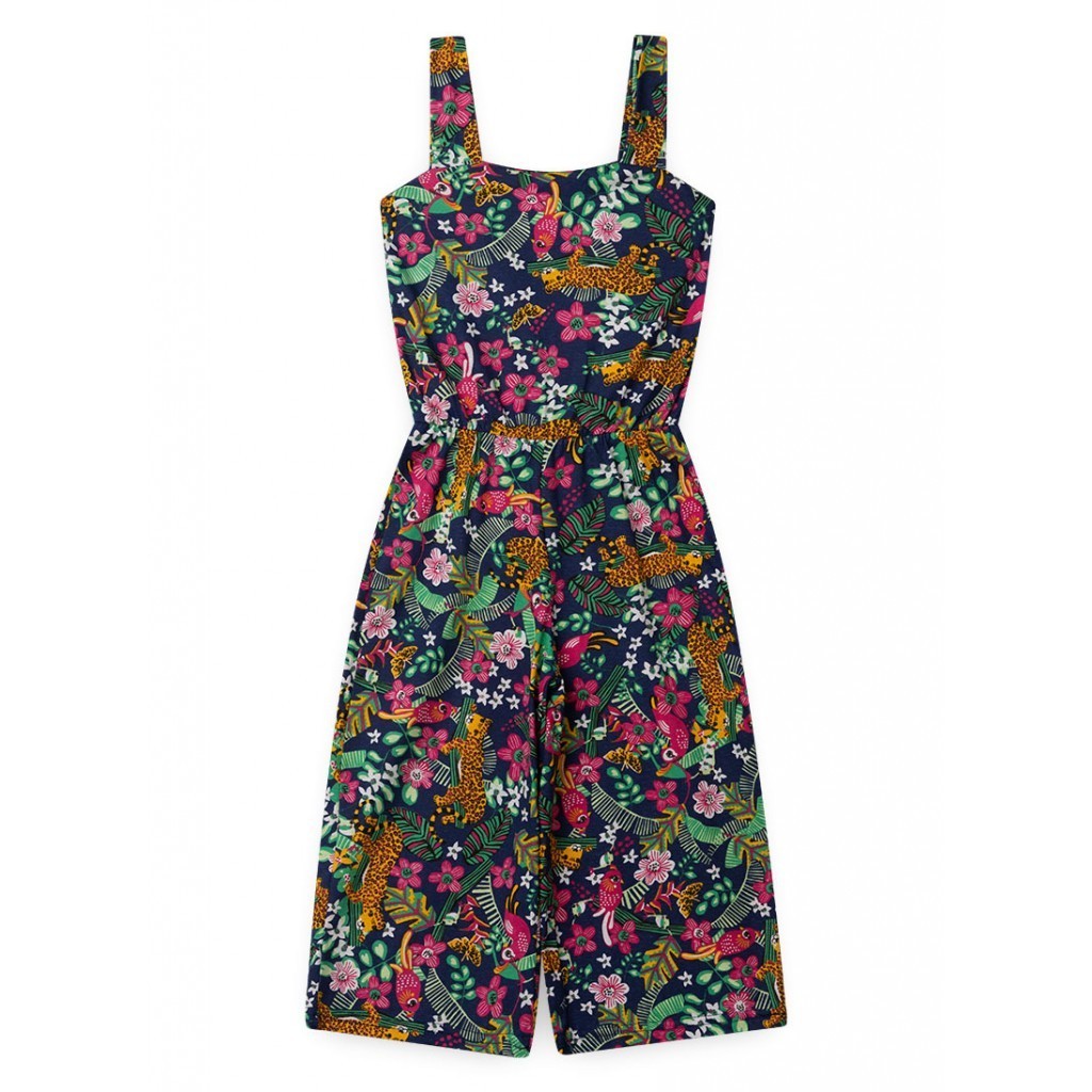 Macaquinho Feminino Infantil Onça Floral - Baby & Kids Fashion