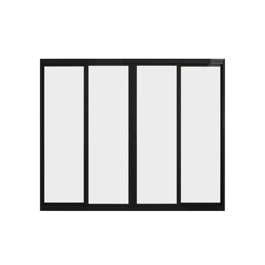 Janela de Alumínio de Correr 100x120cm 4 Folhas Hale Esquadrias Preto em Oferta na Shopee