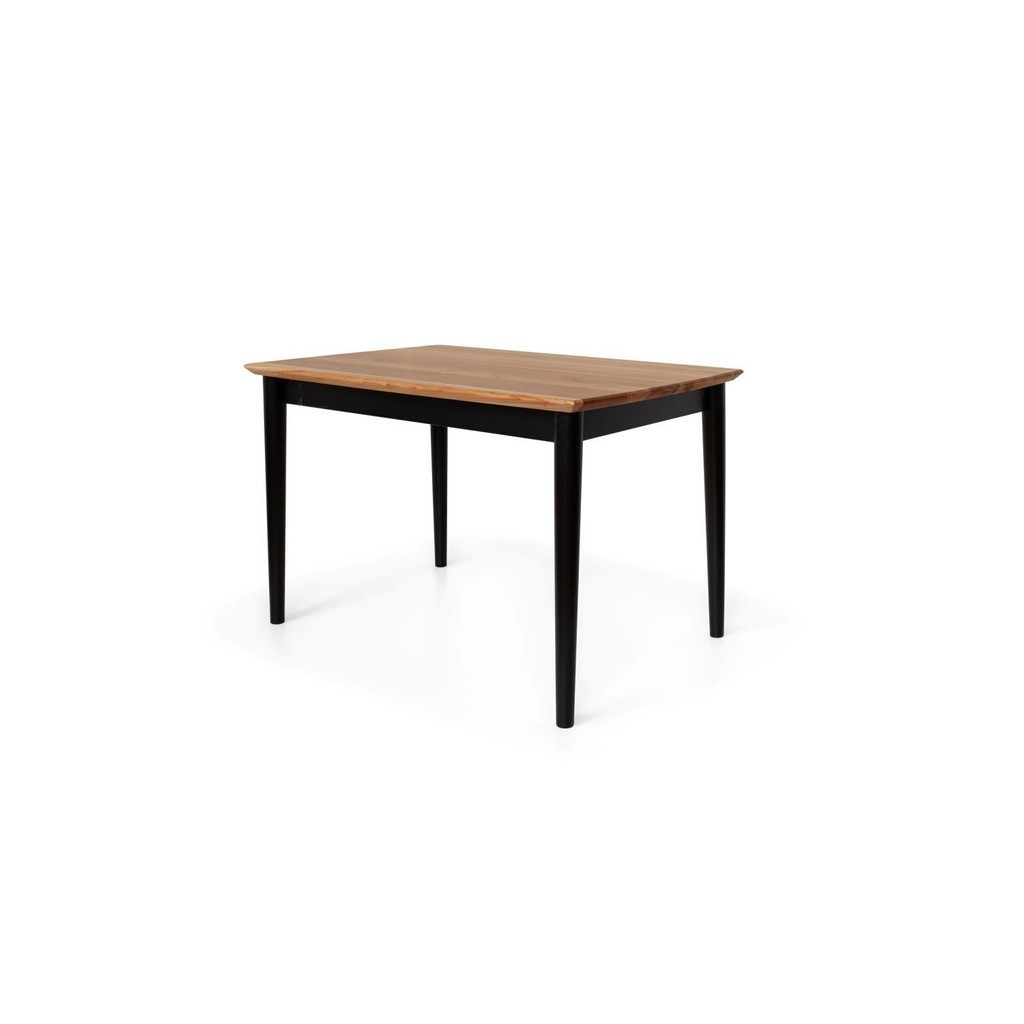 Mesa 6 Lugares Retangular Madeira Maciça Milena Preto/Natural