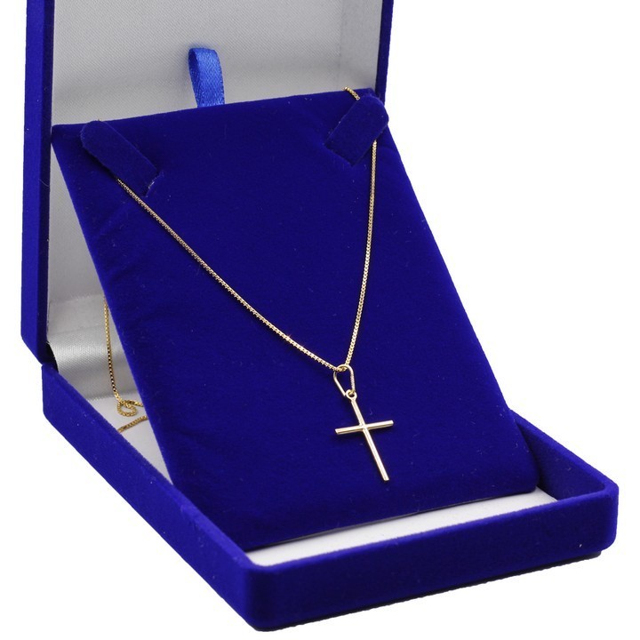 Corrente Prata 925 Banhada ouro 18k Veneziana 70cm + Cruz PL - Fashion Accessories