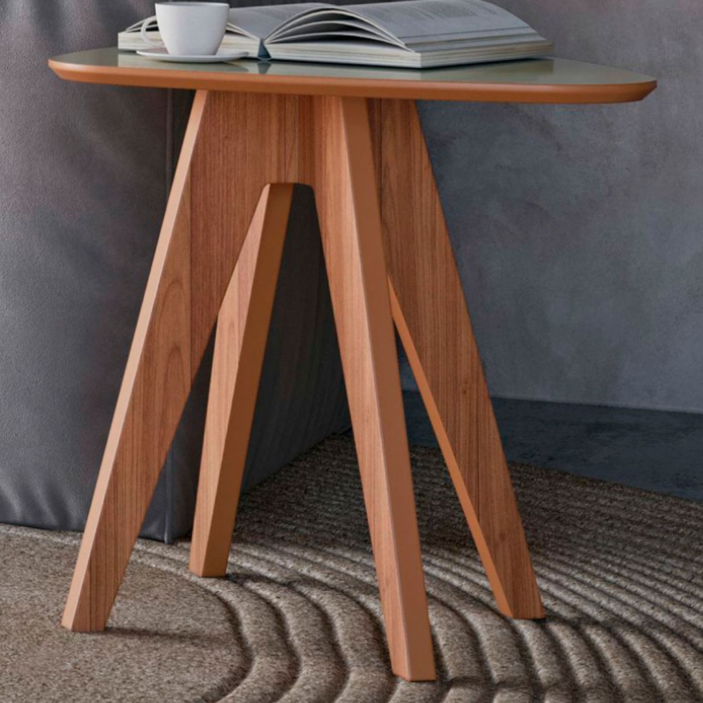 Mesa de Canto Orgânica 100% Mdf Off White/Freijo Tb614 - Dalla Costa em Oferta na Shopee