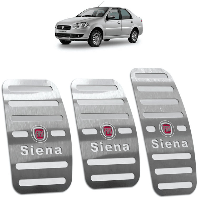 Pedaleira Siena G4 09/16 Manual Aço Inox - Não fura o pedal em Oferta na Shopee