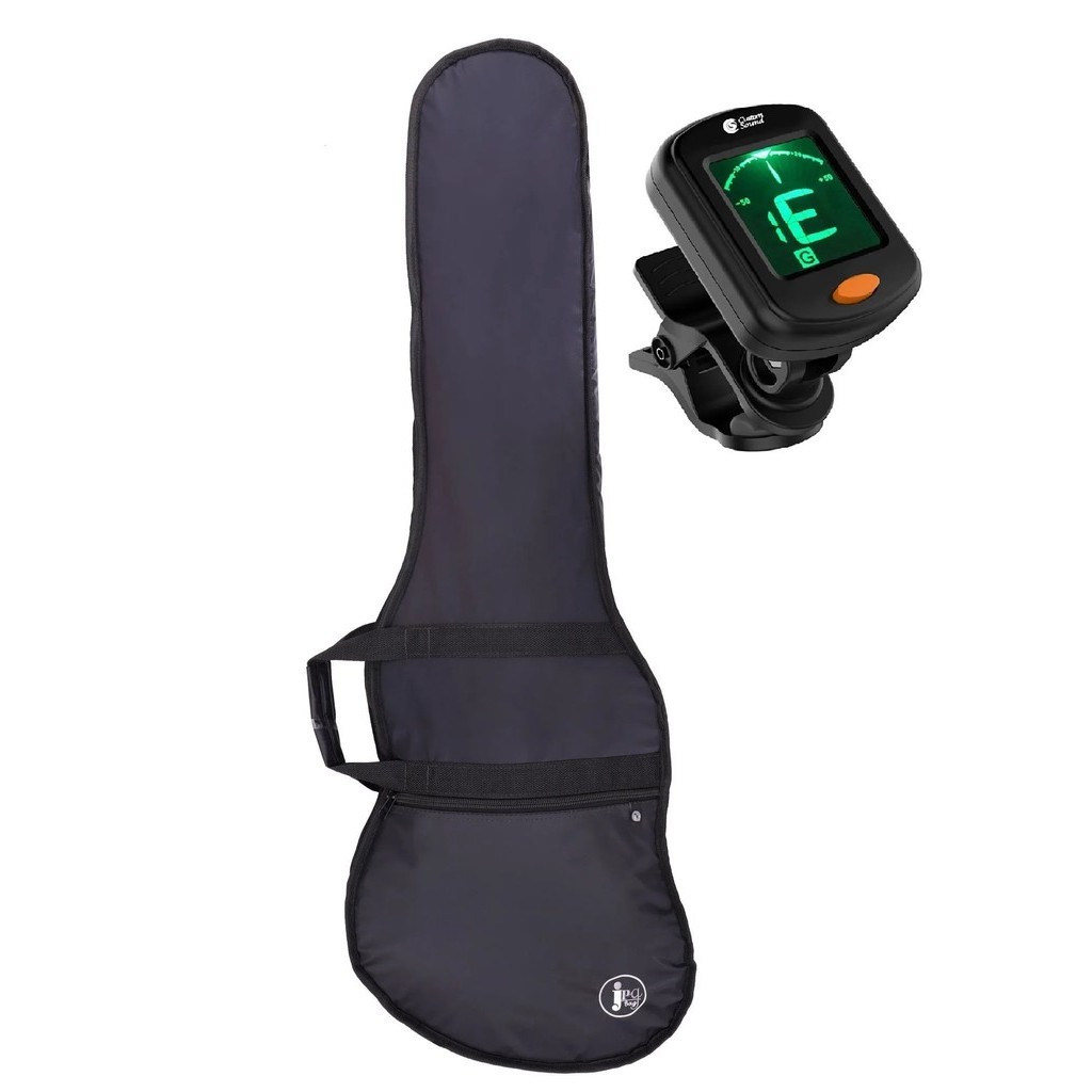 CAPA BAG CONTRA BAIXO ACOLCHOADO BOLSO ALÇA DUPLA AJUSTÁVEL REFORÇADO CASE LUXO PROFISSIONAL AFINADOR DIGITAL CROMÁTICO