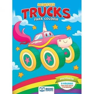 Livro Para Colorir Monster Trucks - Incríveis em Oferta na Shopee