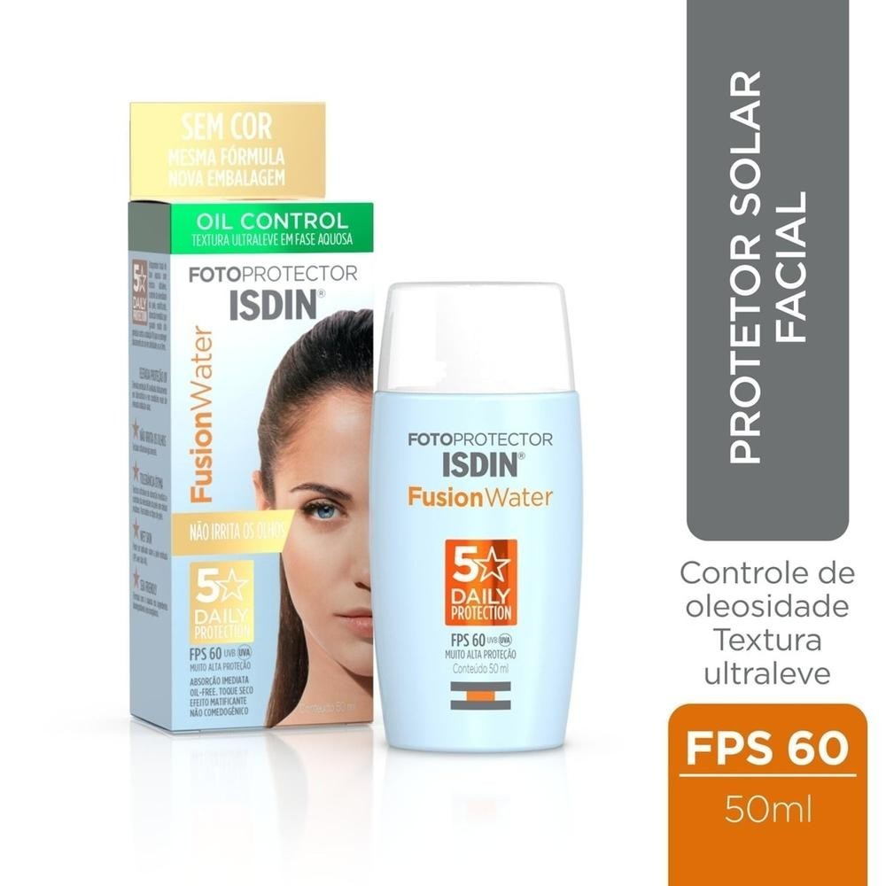 Protetor Solar Isdin Fusion Water Oil Control FPS60 50ml - Beauty
