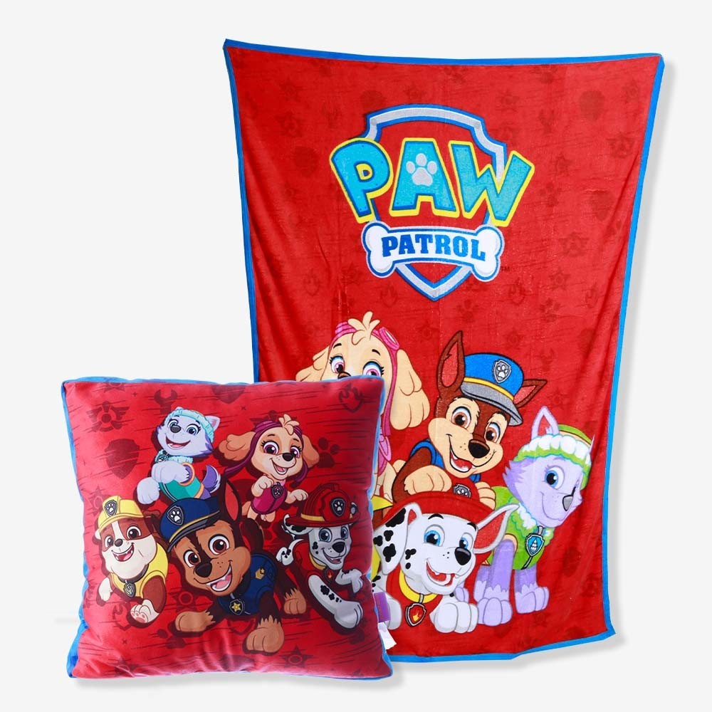 Kit Almofada Com Manta Patrulha Canina – ZonaCriativa