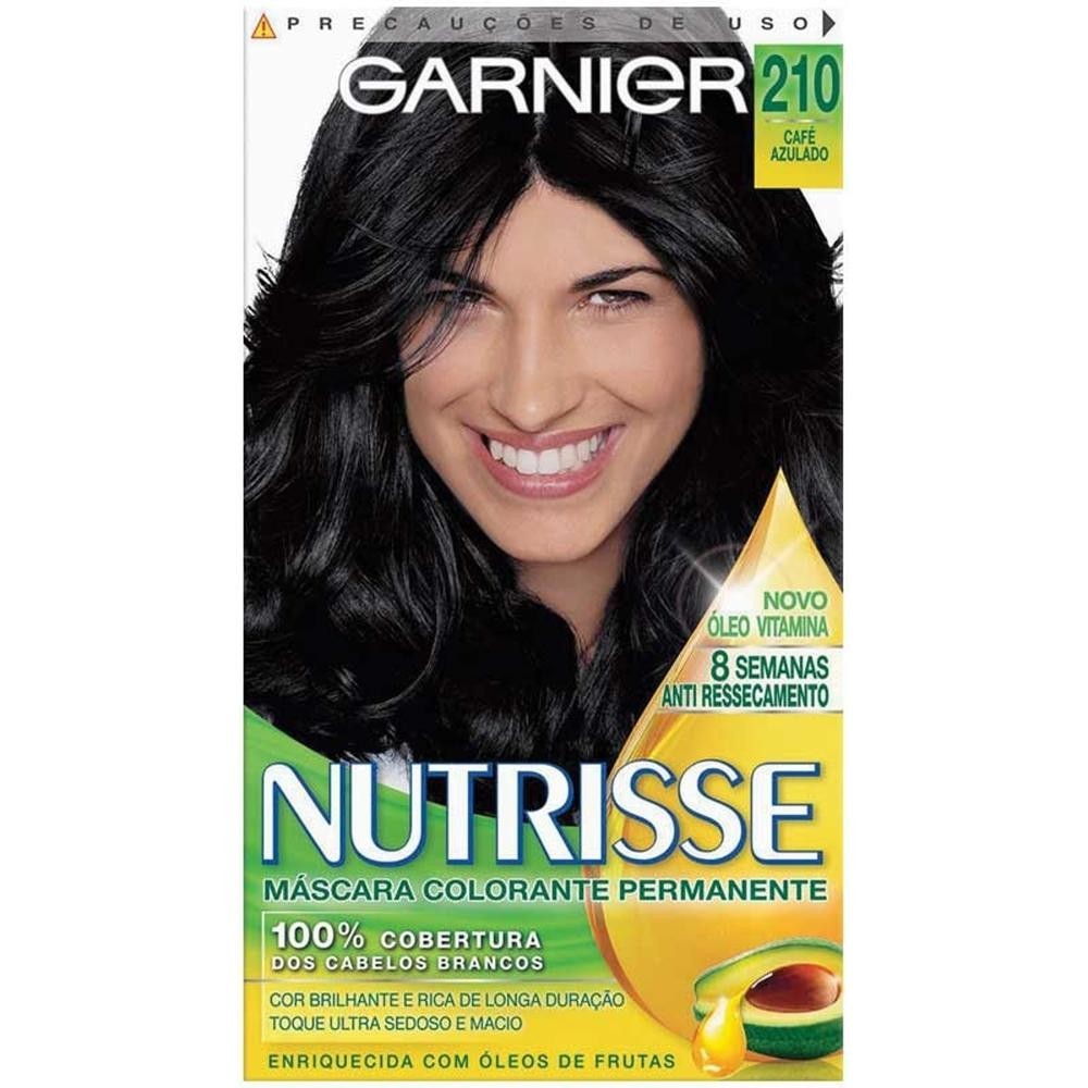 Tintura Creme Garnier Nutrisse 210 Preto Azulado