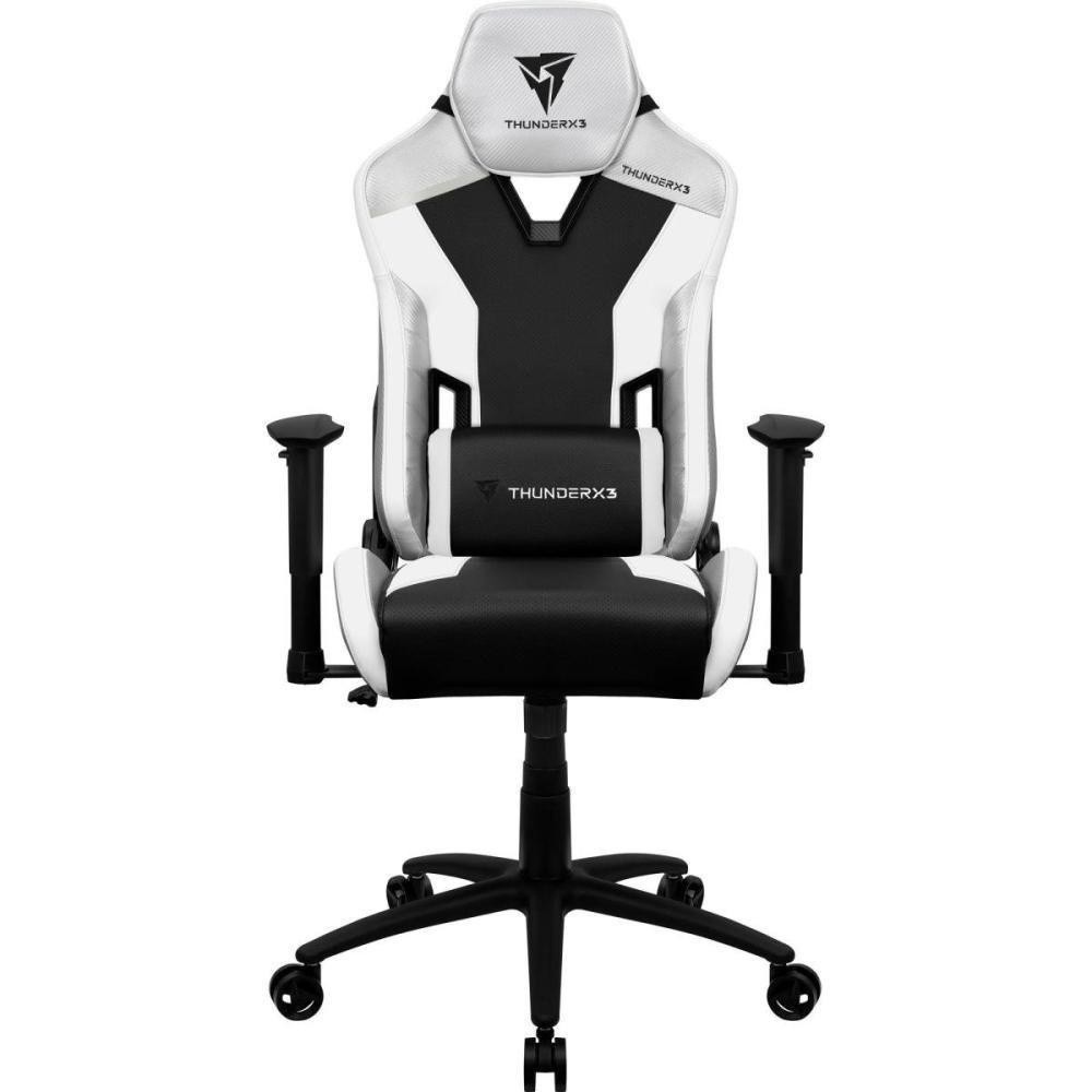 Cadeira Gamer TC3 Preta e Branca - THUNDERX3