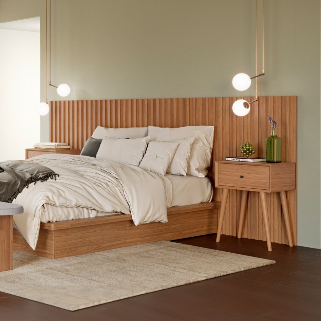 Cabeceira Casal Ripado Freijó - Dalla Costa em Oferta na Shopee