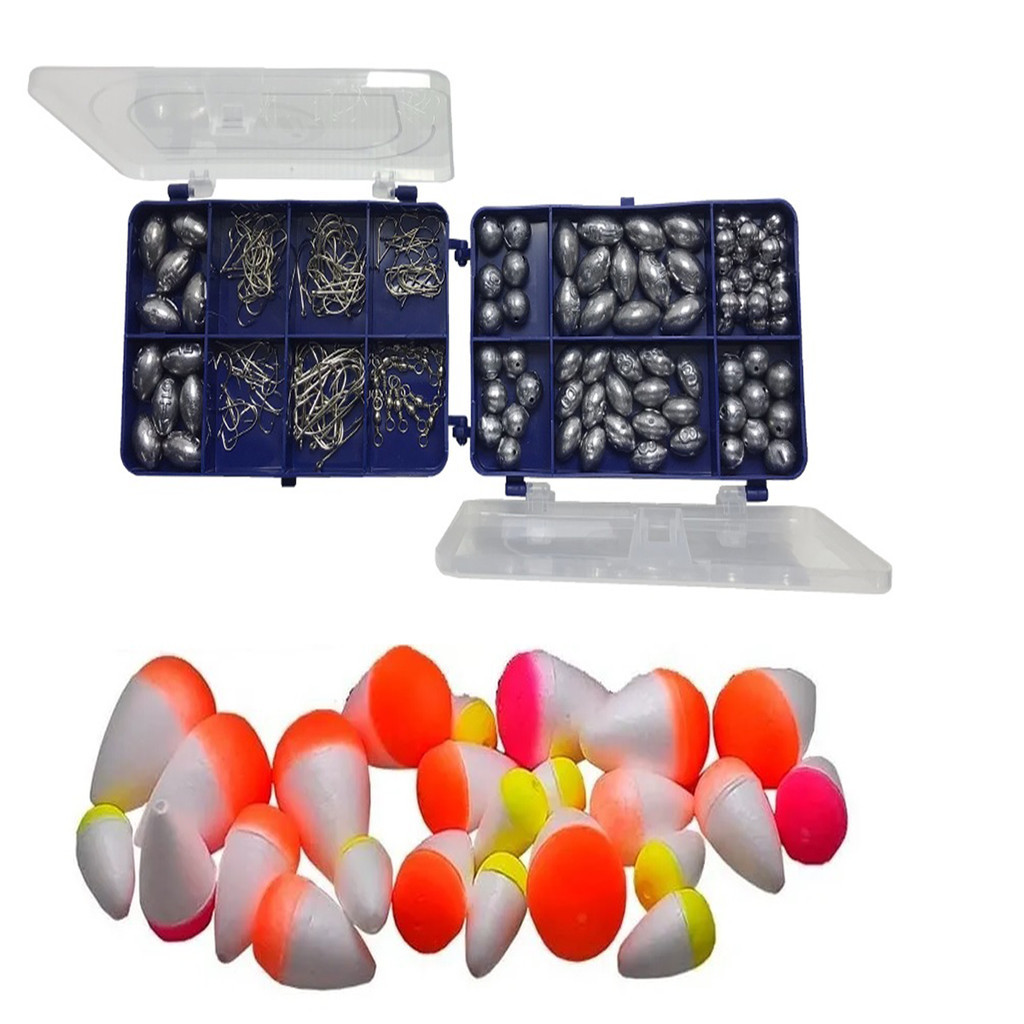 Maleta De Pesca Com Boias Anzol Chumbos E Girador Oferta - Sports & Outdoors