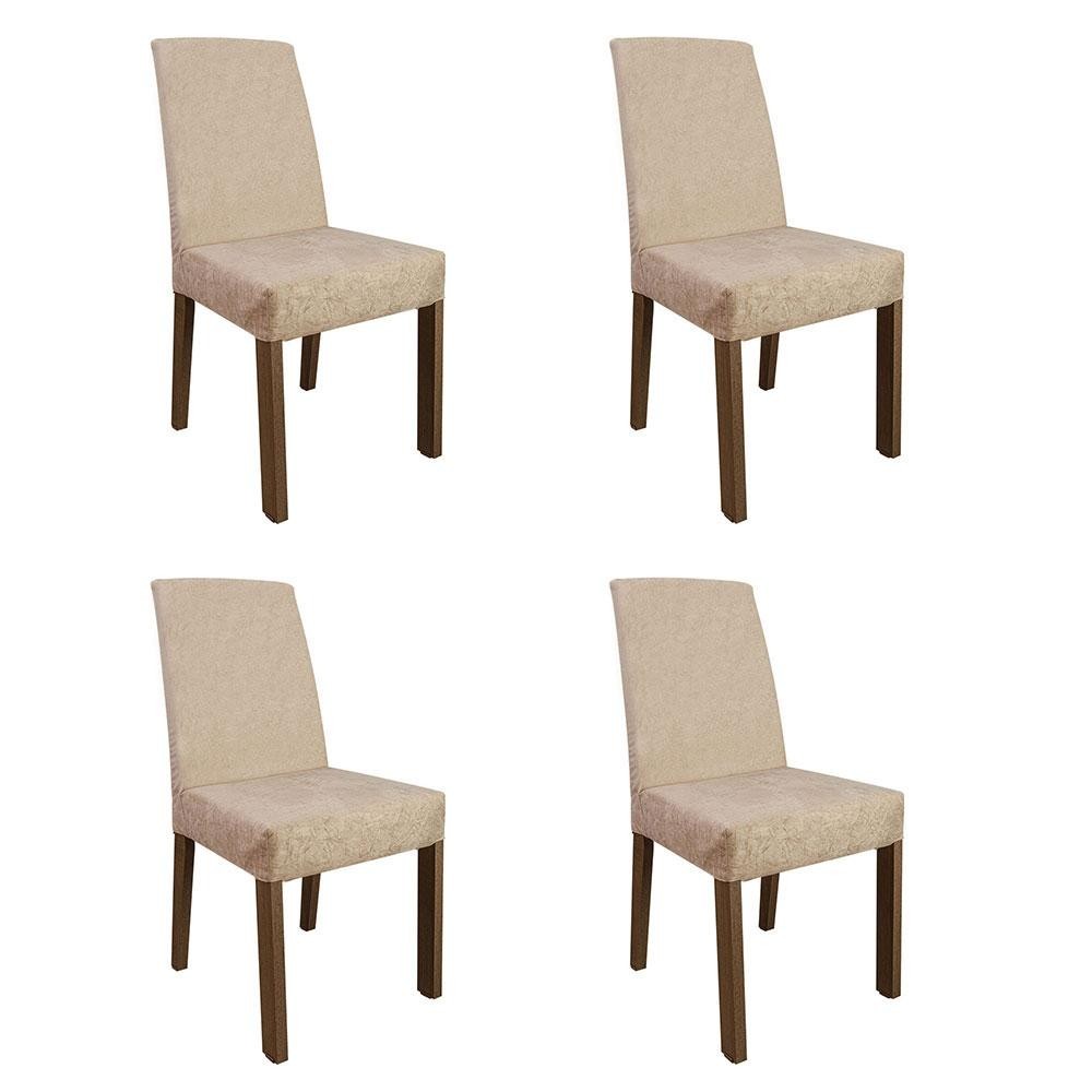 Kit 4 Cadeiras de Jantar 4255 Rustic/Imperial Madesa - Home & Living