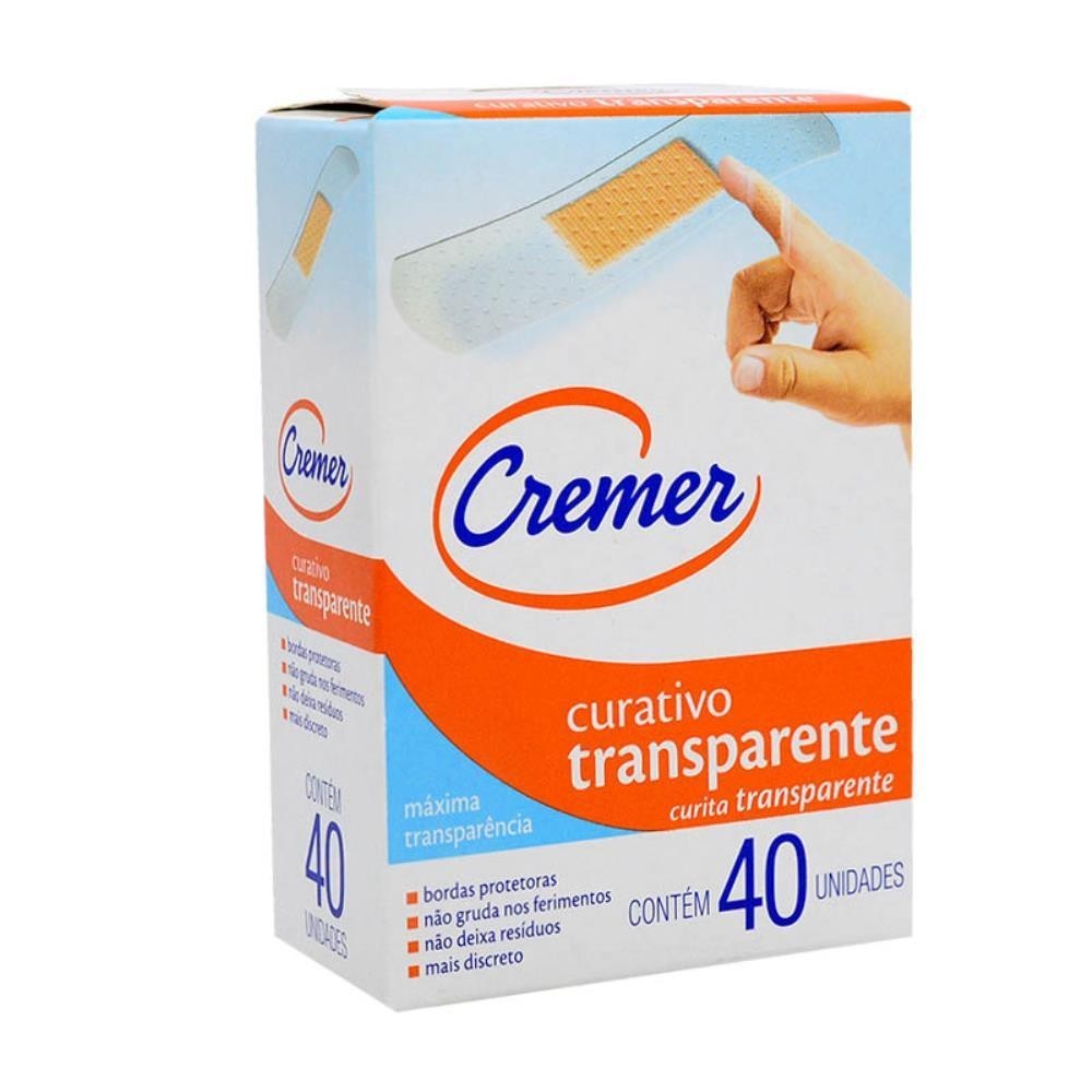 CURATIVO TRANSPARENTE CREMER COM 40 UNIDADES em Oferta na Shopee