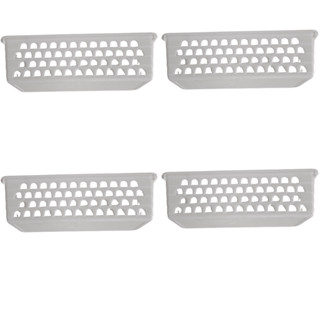 Kit 4 Cesto Organizador Retangular Multiuso Plastico 28x11x8cm Para Geladeira Gavetas Prateleira 123Organizei em Oferta na Shopee