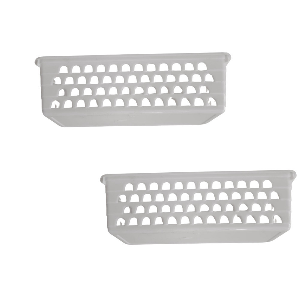 Kit 2 Cesto Organizador Retangular Multiuso Plastico 28x11x8cm Para Geladeira Gavetas Prateleira 123Organizei