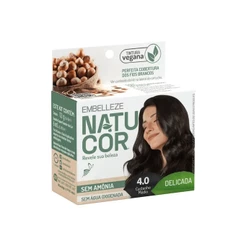 Tintura Natucor 4.0 Castanho Médio Delicada Sem Amônia Embelleze