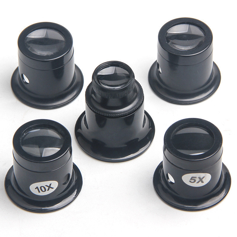Conjunto De 4pcs Lupa De Olhos 5x 10x 15x 20x Kit De Ferramentas De Reparo De Relógio Jóias Vidro Para Relojoeiro