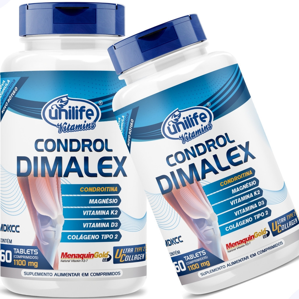 KIT 2 CONDROL DIMALEX 1000MG 60 COMP. - 1487 -  UNILIFE