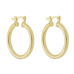 BRINCO DE ARGOLA TUBO NANA G FOLHEADO A OURO 18K PIUKA