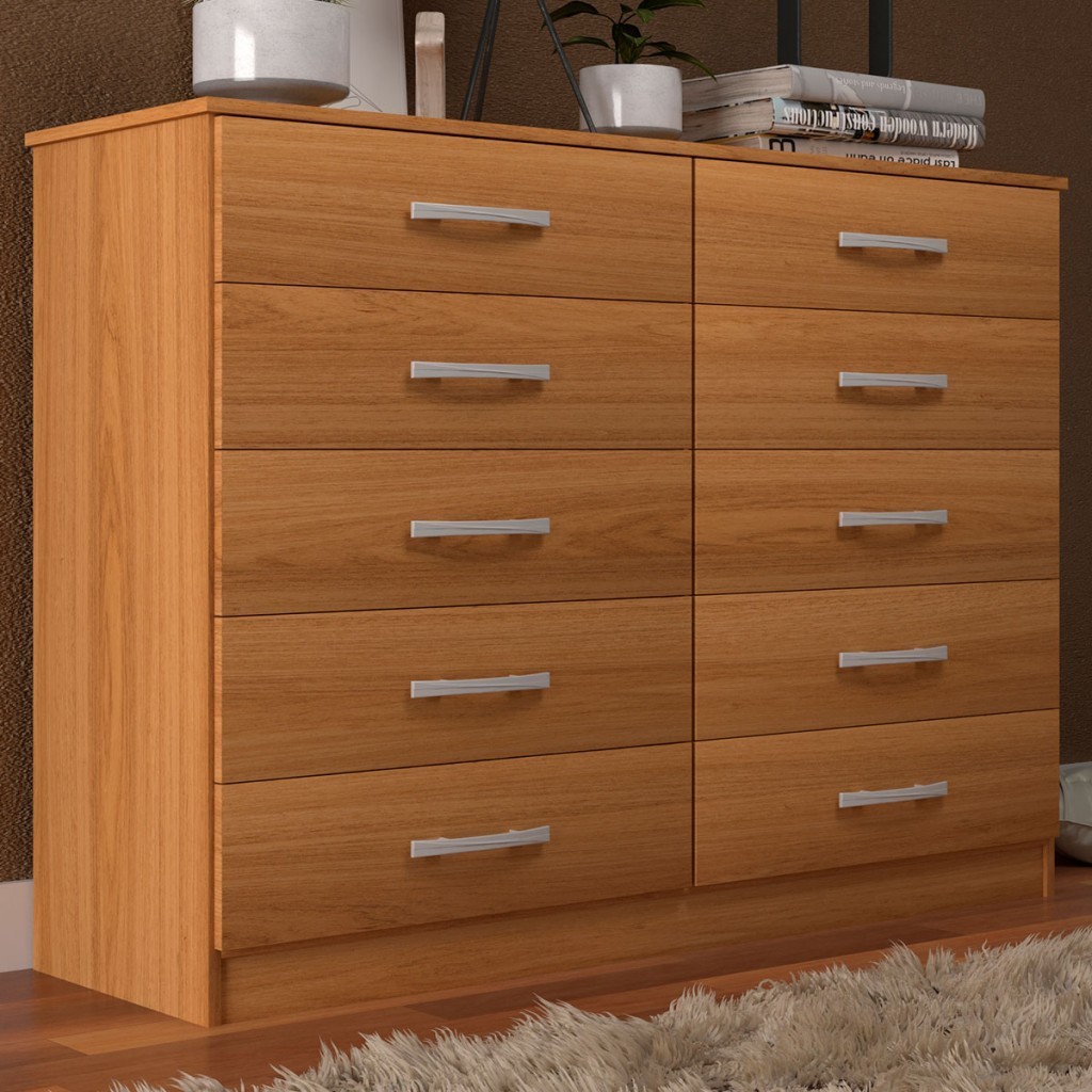 Cômoda 10 Gavetas Cp0104 Cinnamomo - Evidencia Móveis - Home & Living
