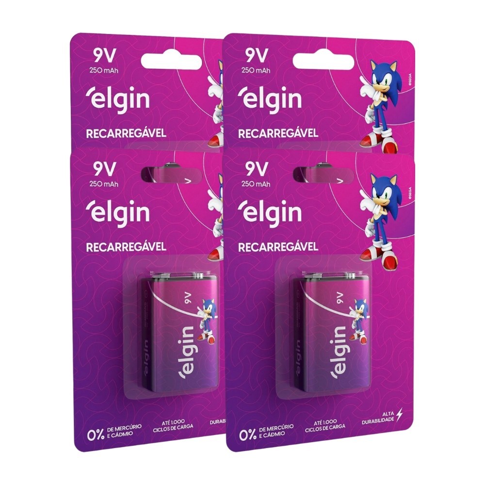 4 Baterias Recarregável 250mah 9v Sensor Brinquedo Elgin em Oferta na Shopee