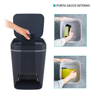 lixeira eletrônica inteligente automática com sensor 16L