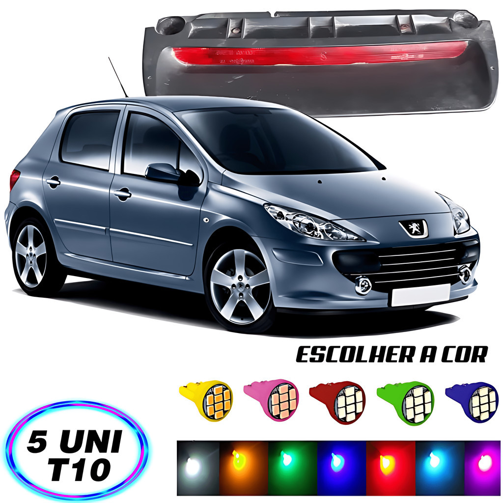 Led Break Light Peugeot 207 307 5 Peças