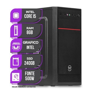 Computador Mancer, Intel I5 8ª Geração, 8GB DDR4, SSD 240GB, 500W + Adaptador WI-FI em Oferta na Shopee