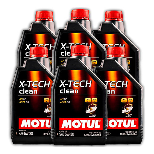 KIT MOTUL X-TECH CLEAN 5W-30 6 LITROS