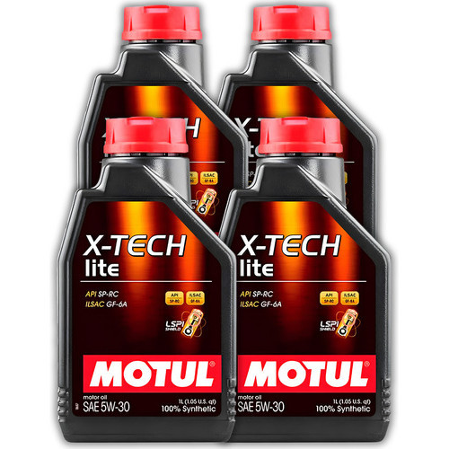 KIT MOTUL X-TECH LITE 5W-30 4 LITROS em Oferta na Shopee