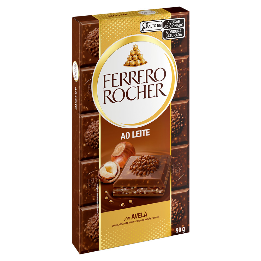 Chocolate Ao Leite Ferrero Rocher 90g