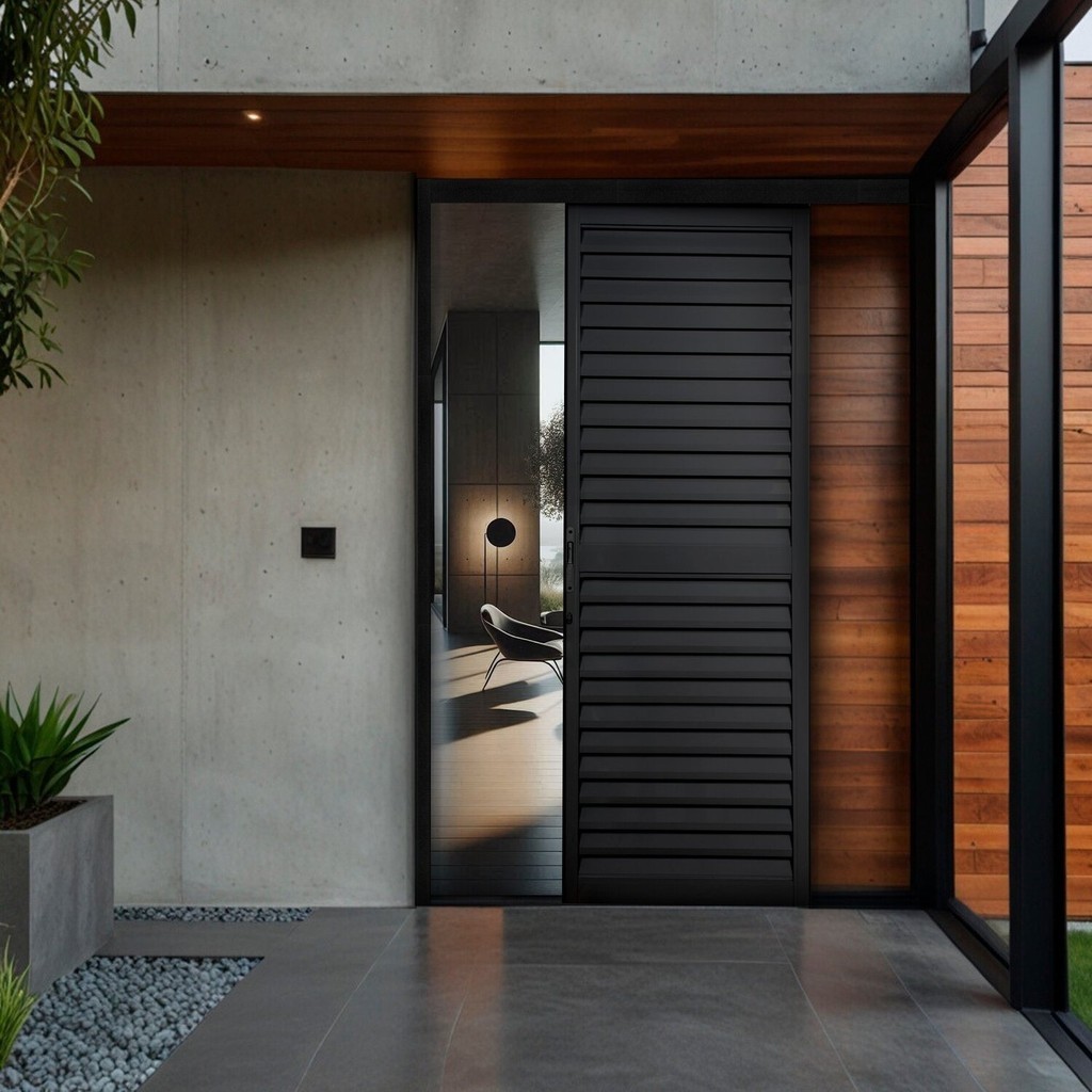 Porta de Correr Veneziana de Aluminio 215x100cm Suspensa em Oferta na Shopee