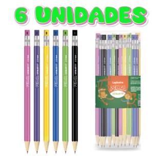 LAPISEIRA PENCIL C/ GRAFITE 2.0 - KIT 6 UNIDADES LEO&LEO em Oferta na Shopee