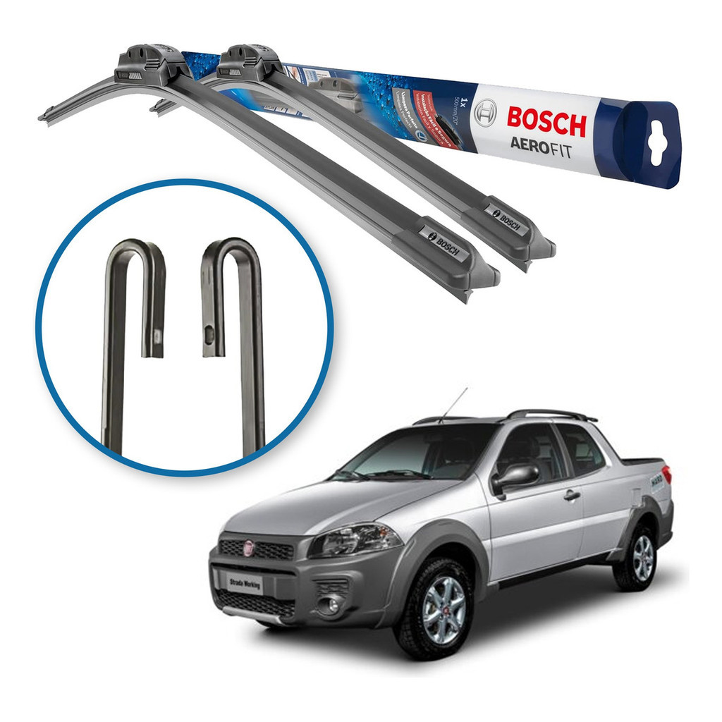 Palheta Limpador Chuva Parabrisa Original Bosch Fiat Strada 2014 a 2019