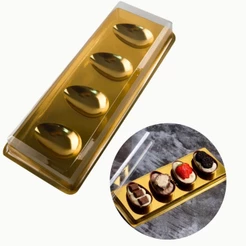 40 CAIXA P/ KIT DEGUSTAÇÃO MINI OVOS 50G - DOURADO BWB 14340 BWB EMBALAGEM (CHOCO)
