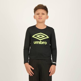 Camisa Umbro Manga Longa Basic UV Juvenil Preta em Oferta na Shopee