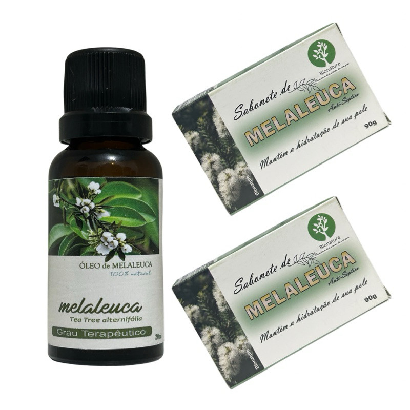 Kit 2/uni sabonete de melaleuca + 1/uni óleo de melaleuca UZZE+ em Oferta na Shopee