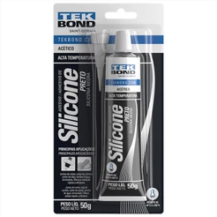 Silicone Acético Blister 50g Preto - Tekbond