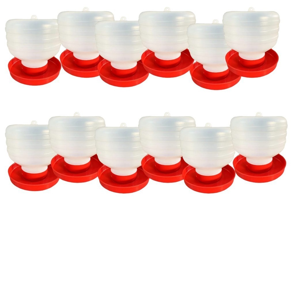 BEBEDOURO FRANGUINHO AVES 1 LITRO KIT 12UND PARA PINTINHO CODORNA CODORNÃO em Oferta na Shopee