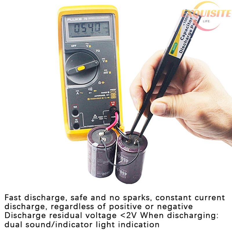 [EL] Caneta De Descarga De Capacitor 1000V Ferramenta Rápida De Alta Tensão Ignição Digital Descarregador De Reparos Ele