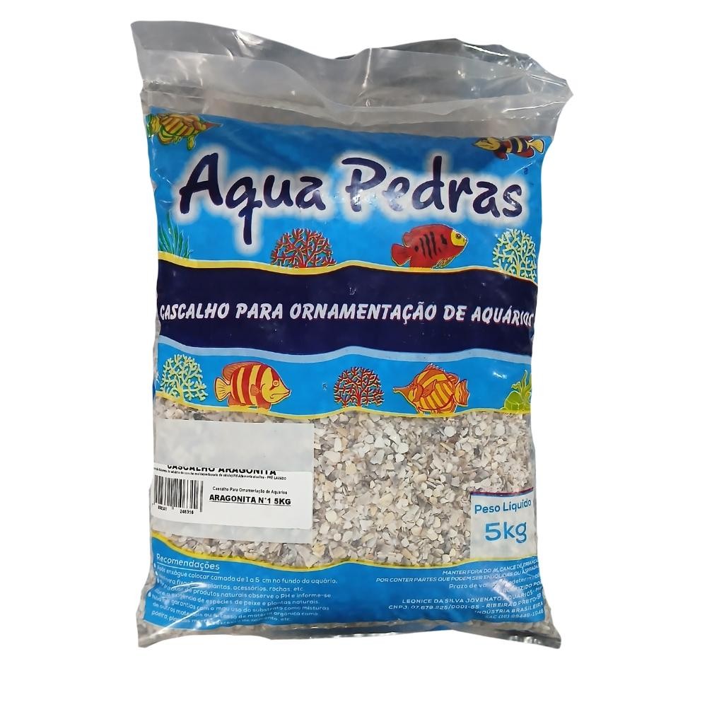 Aqua Pedras Substrato Aragonita Concha 1 5kg Aquário Lago