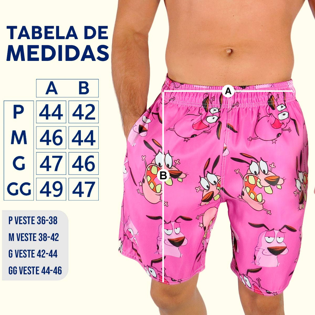 Shorts moda Praia Goku Dragon Ball Z Mauricinho Tac Tell Masculino com elastano