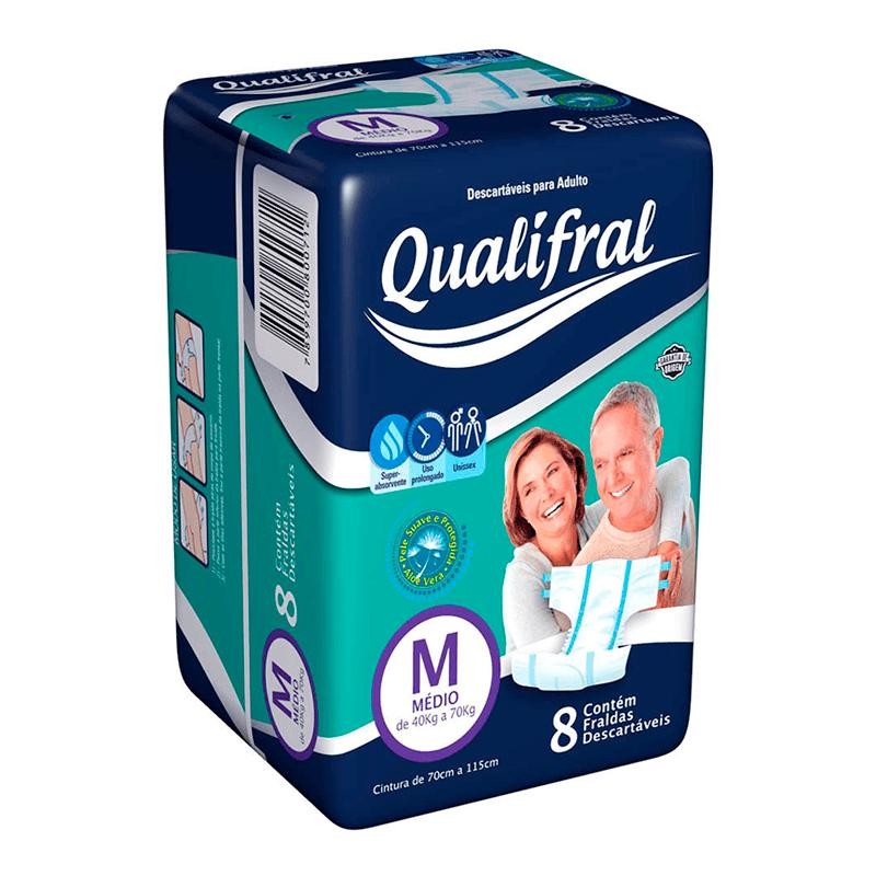Fraldas Descartáveis Geriátrica Qualifral M 8 Unidades em Oferta na Shopee