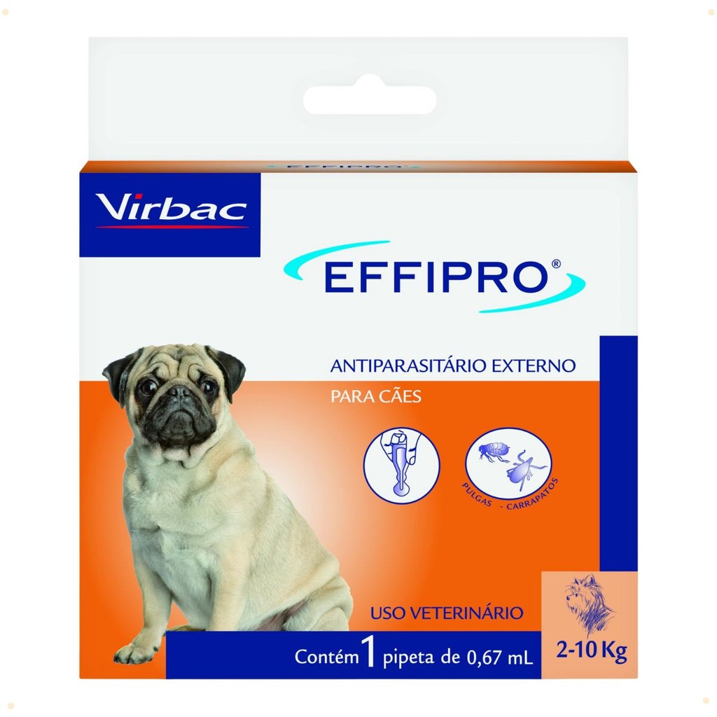 Antipulgas e Carrapatos Effipro 0,67ml Cães de 2 a 10 kg em Oferta na Shopee