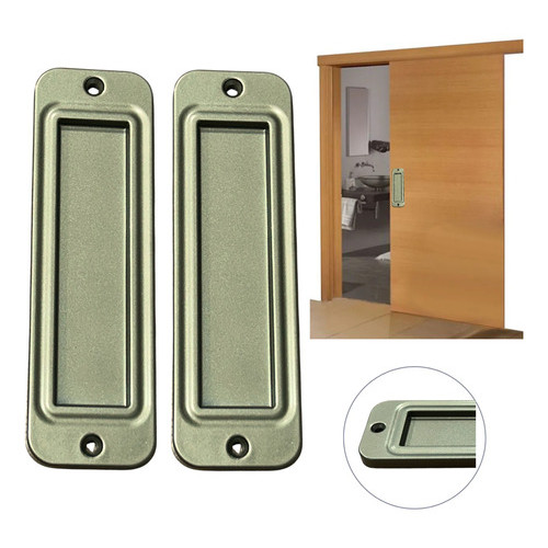 2 Puxadores Dourado Quadrado Tipo Concha Porta De Correr em Oferta na Shopee