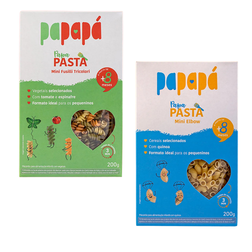 Kit 2 Macarrão Infantil PapaPasta Papapá