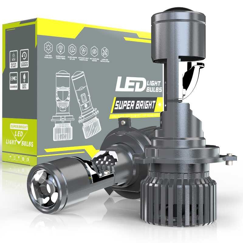 Par Ultra Led Lâmpada Super Led H4 Mini Projetor LED 200w 30000lm Carros /motos em Oferta na Shopee