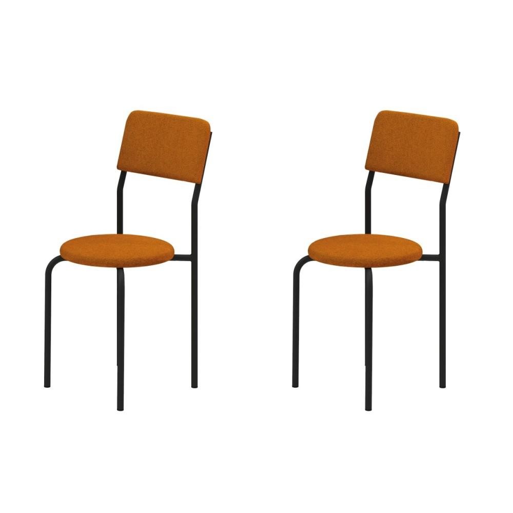 Cadeira de Jantar Kappesberg Mali de Metal com Assento Estofado Cor Bouclé Terracota 2 Unidades em Oferta na Shopee