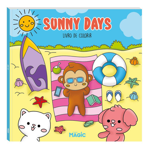 Livro De Colorir Sunny Days Magic Kids Capa Dura 2025